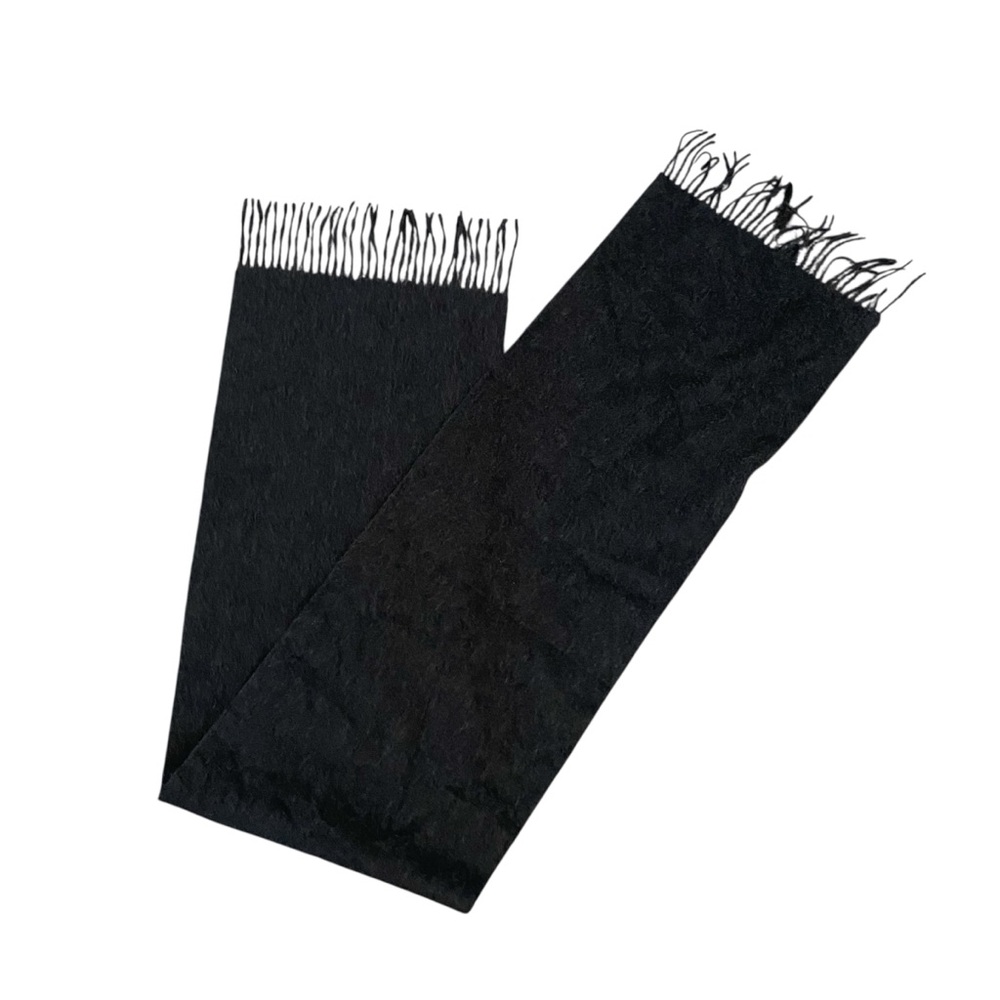 Guy Laroche 100% pure cashmere dark grey scarf L: 54 W: 11